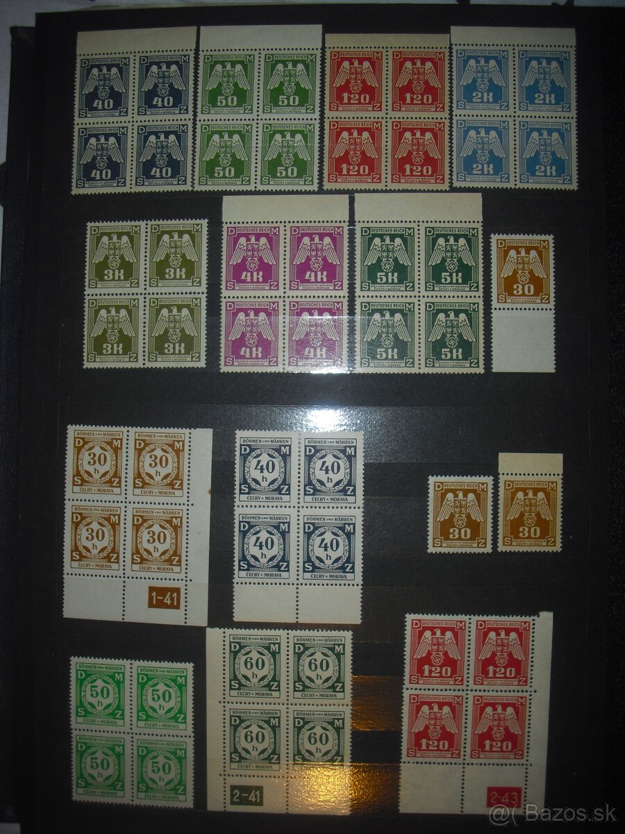 predam zbierku Ceskych znamok / Protektorat UNC - 6