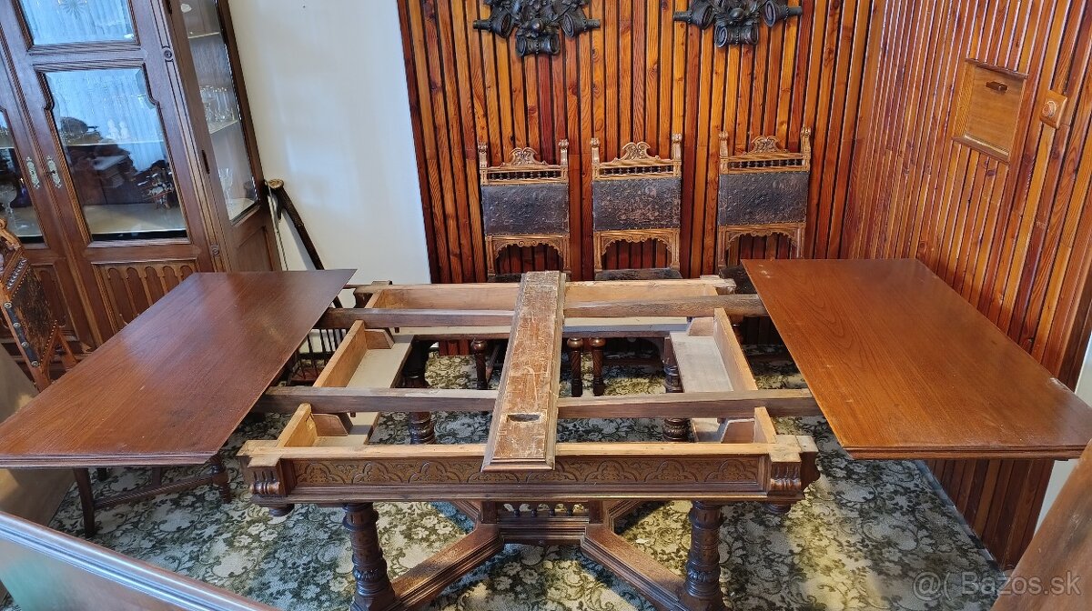 Predám starožitný jedálenský stôl - 6