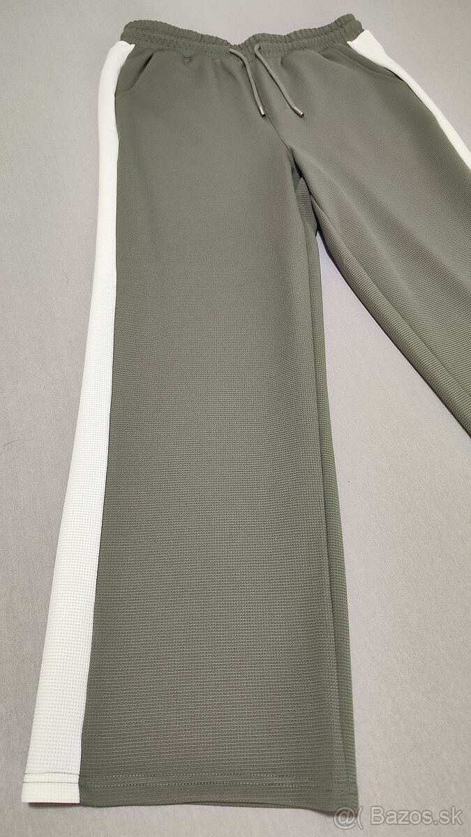 Pánske voľnočasové nohavice olivovo zelené - 6