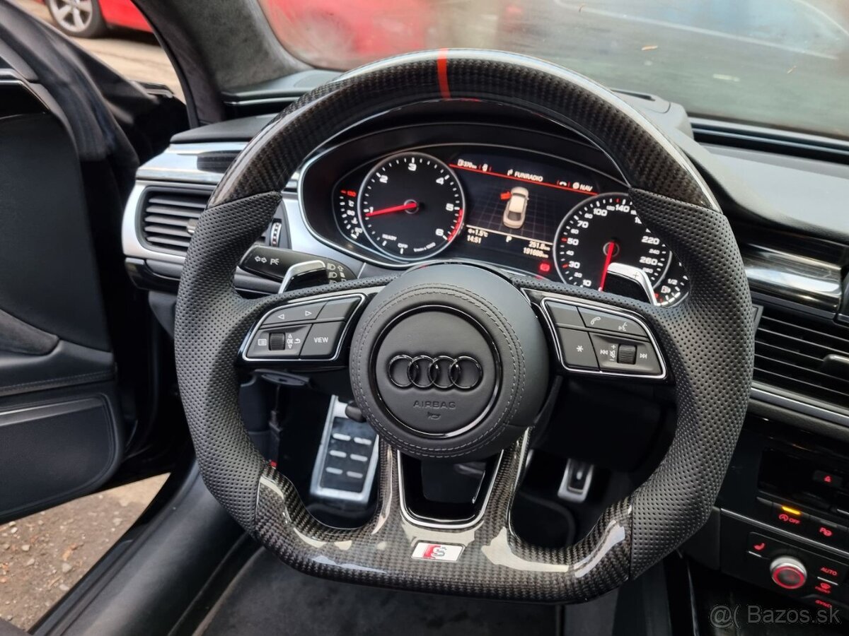 AUDI VOLANT KARBONOVY RS ZKOSENY s airbagom - 6