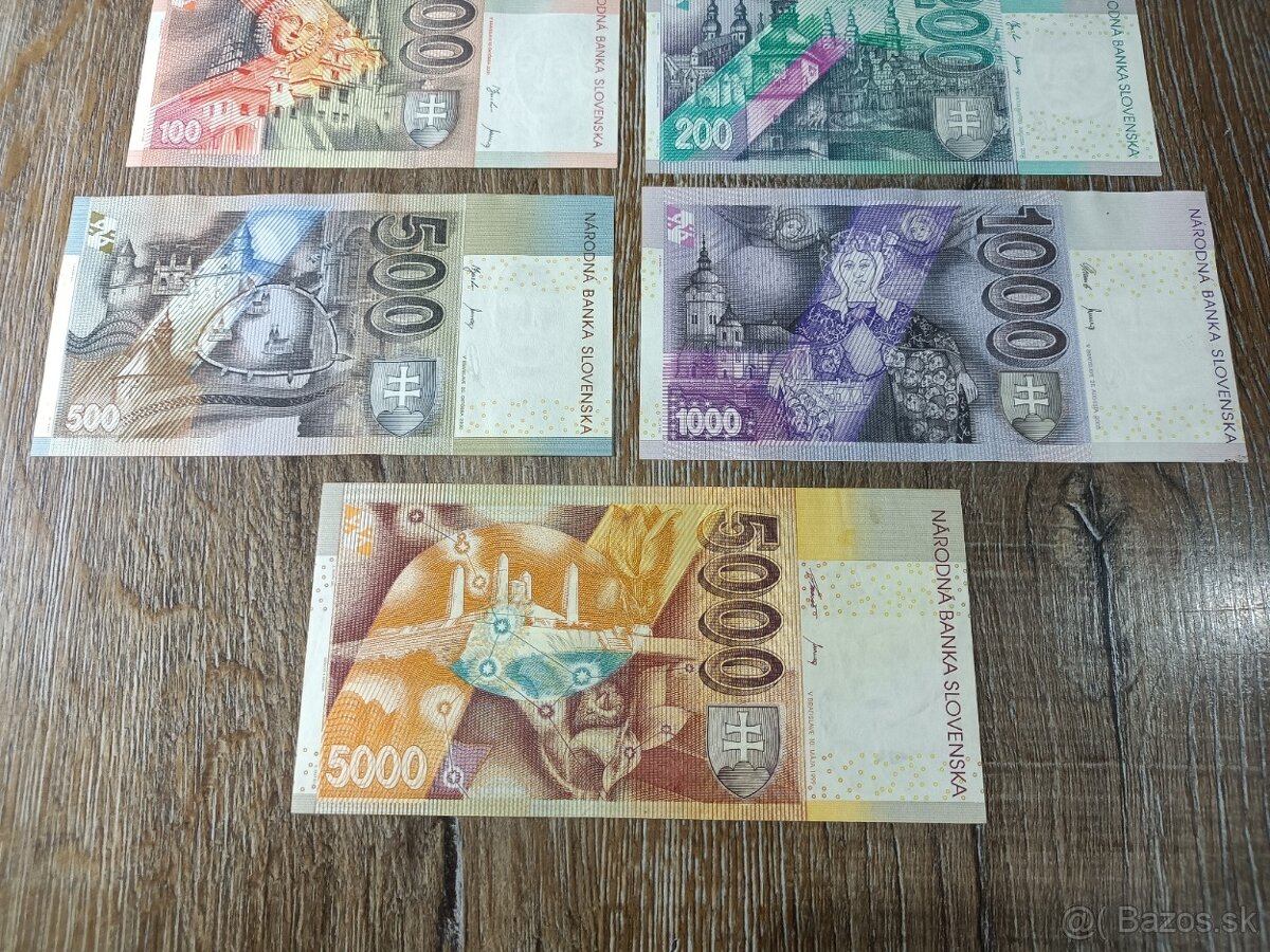 Sada Slevenských bankoviek - 6
