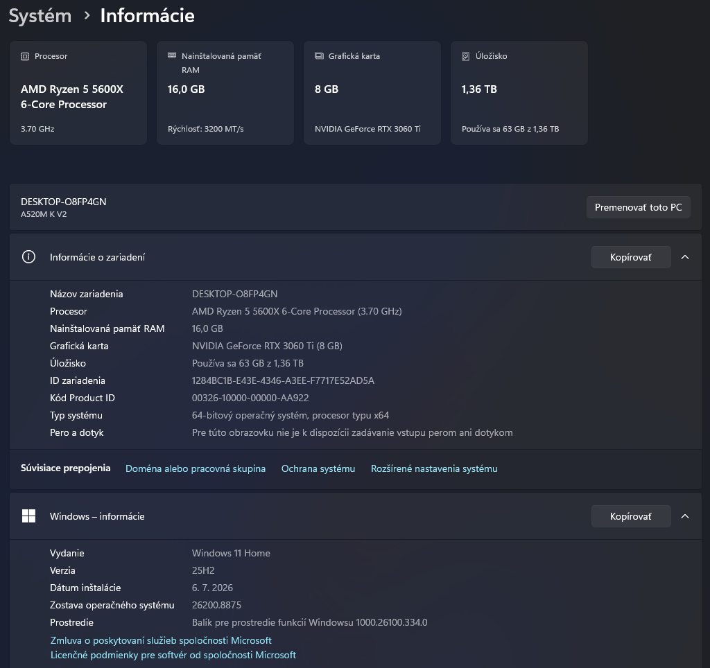 Herný PC Ryzen 5600x 3060Ti - 6