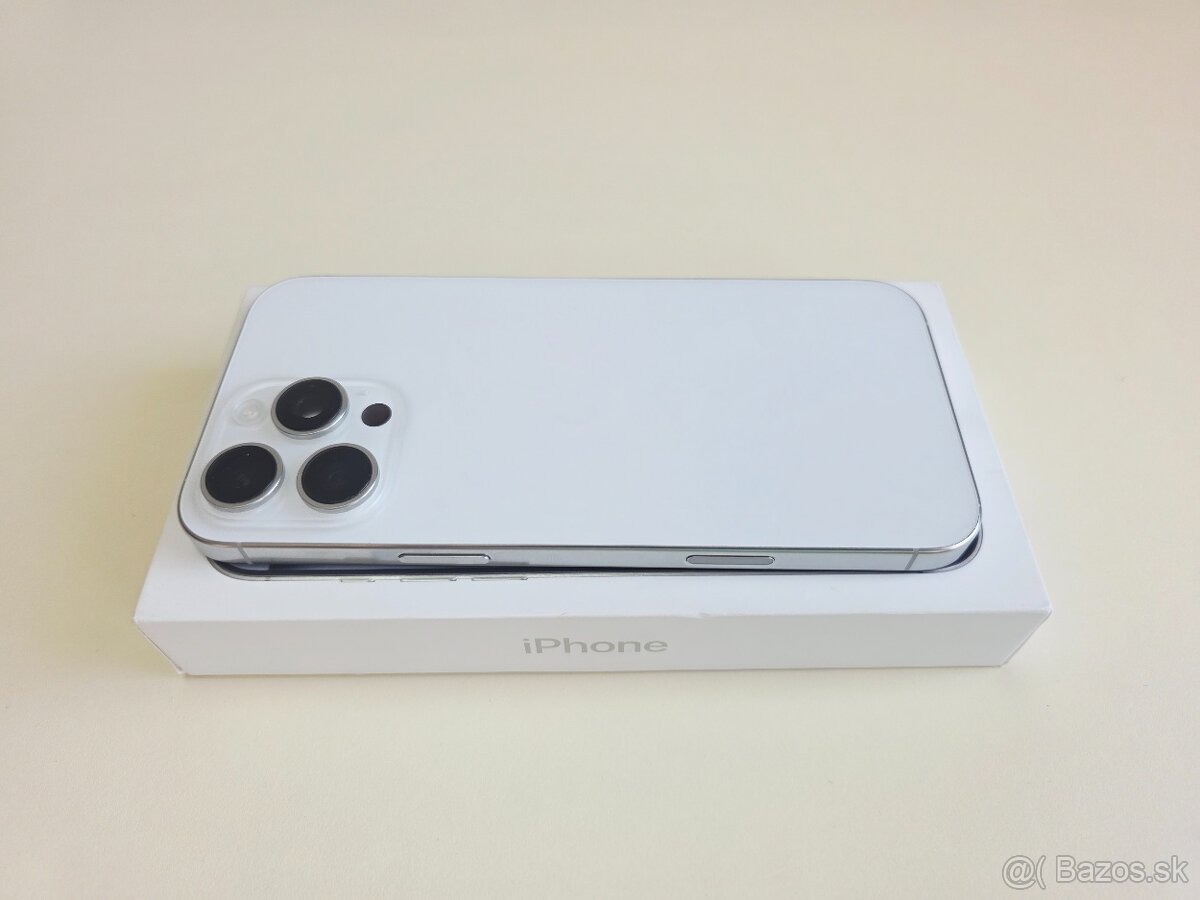 APPLE IPHONE 16 PRO MAX 256GB ,WHITE TITANIUM,BATERKA 100% - 6