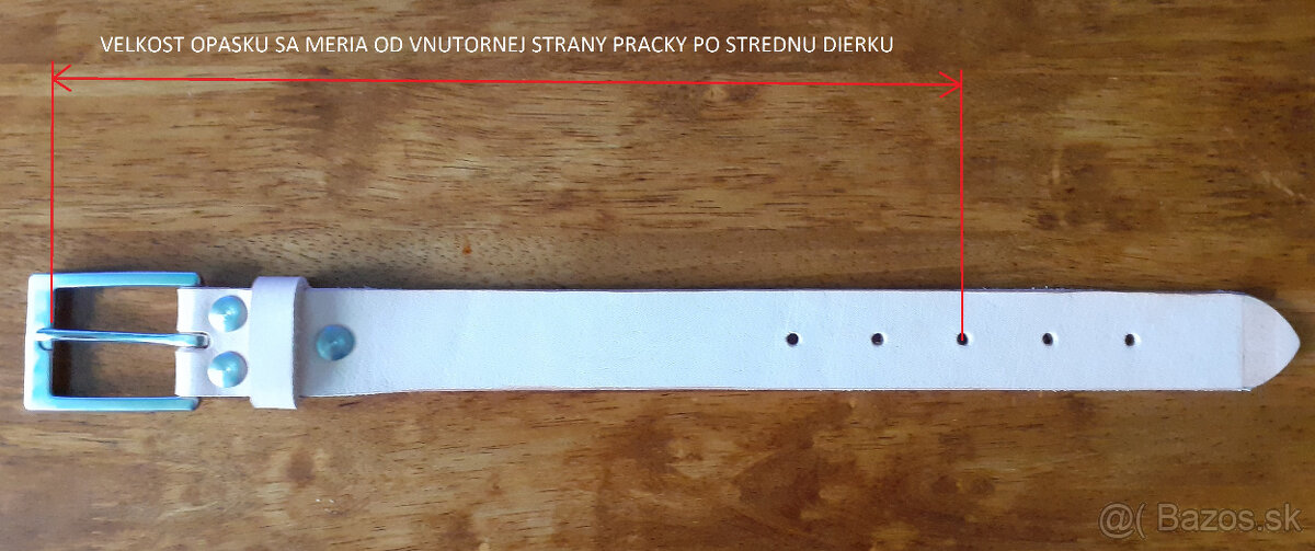 Kožený opasok handmade - 6