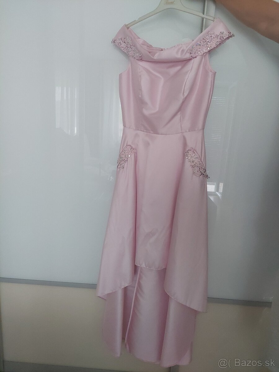 Spoločenské šaty bledoruzove - 6