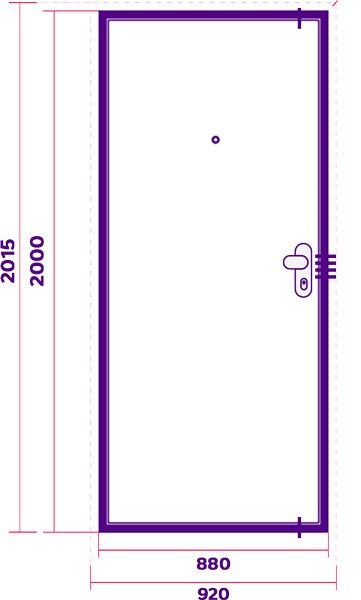 Protipoziarné bezpečnostné dvere SECUM FLAGMAN RC2 - 6