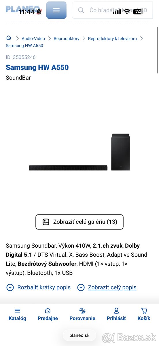 Predám Soundbar Samsung HW A550 plus aj zadné reproduktory. - 6