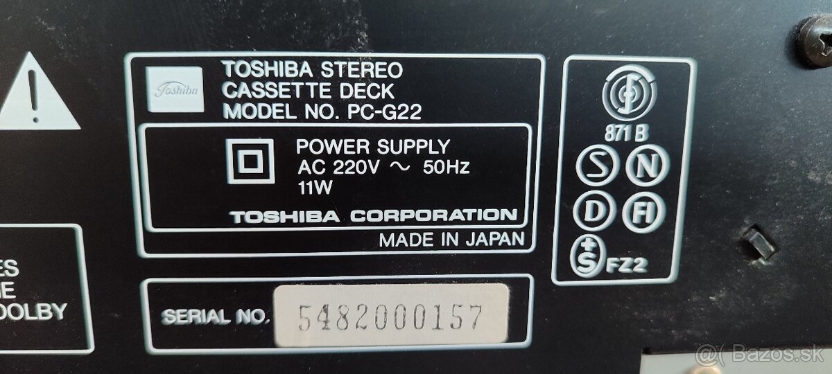 Tape deck Toshiba - 6
