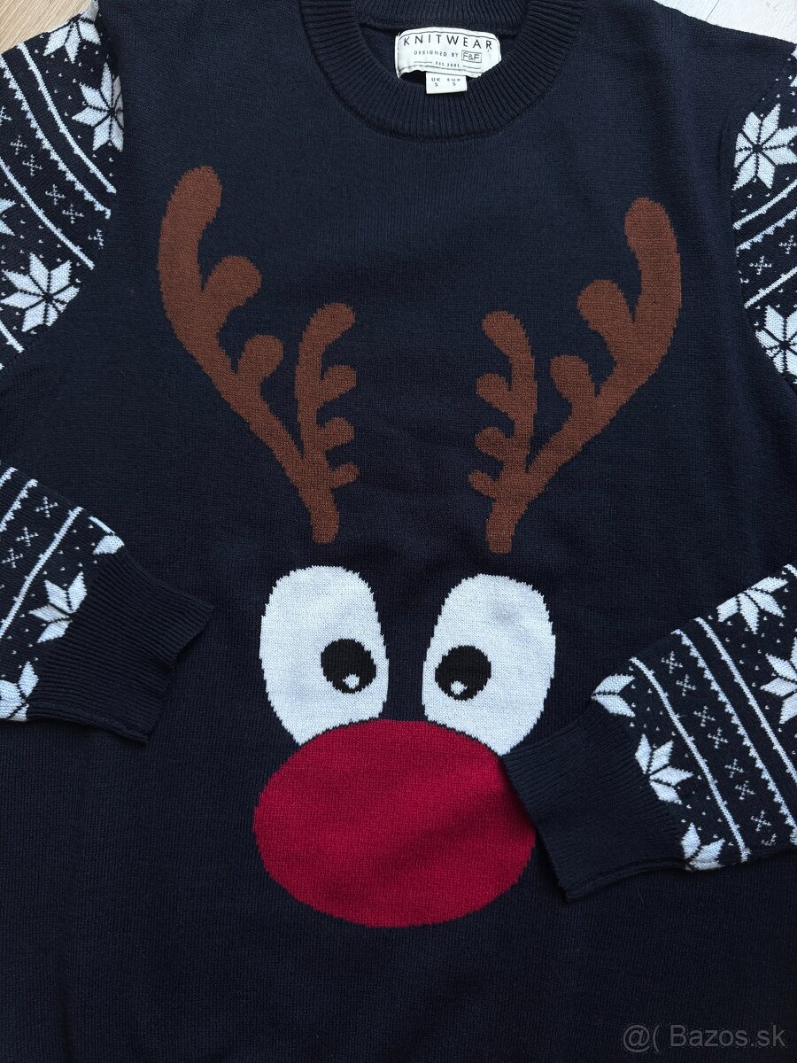 Vianočný sveter so sobom - 6