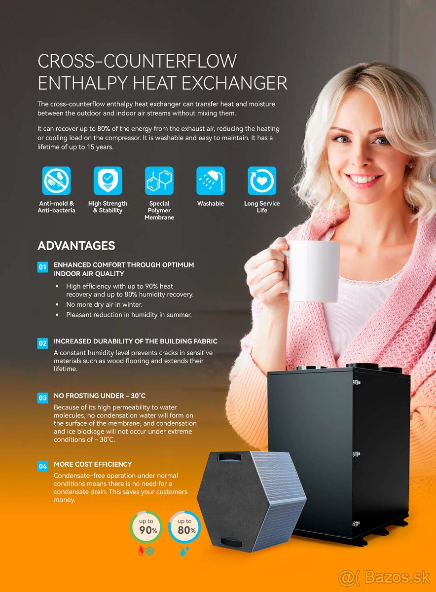 Rekuperačná vetracia jednotka 350m3/h s tepelným čerpadlom. - 6