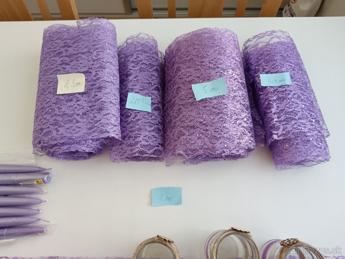 Výzdoba na svadbu alebo oslavu fialová - 6