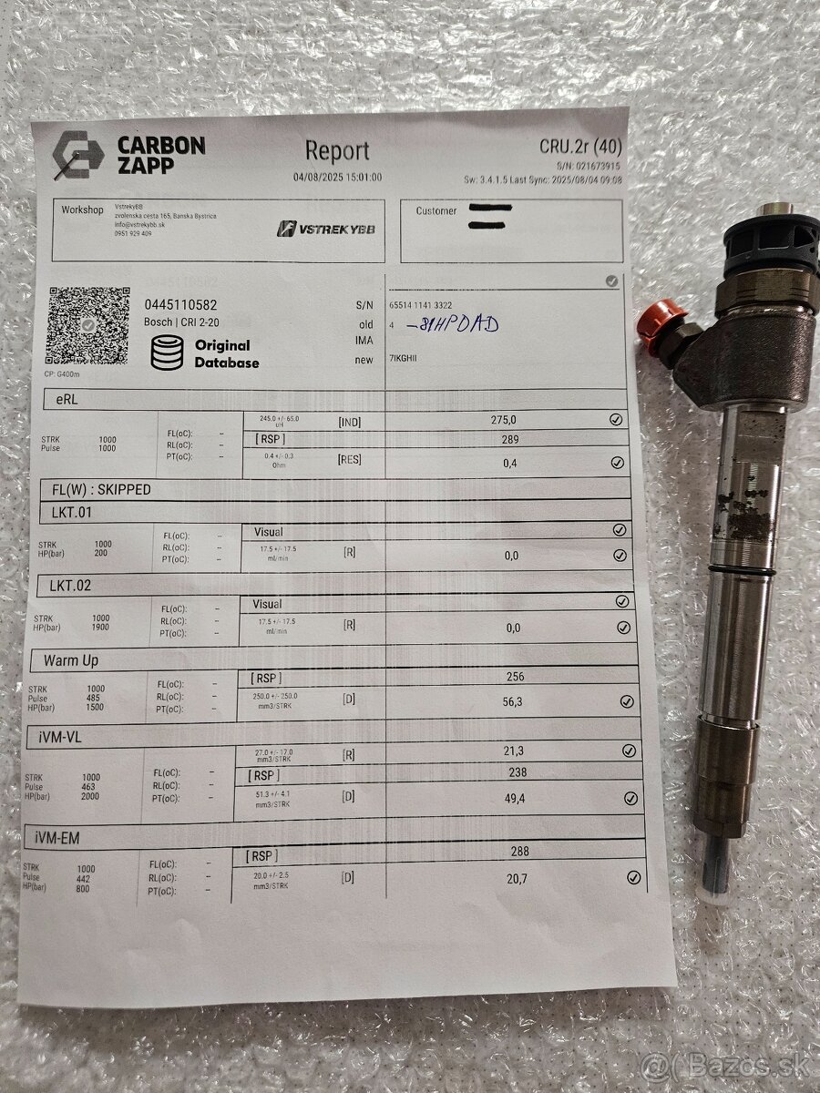 Vstrekovače Bosch 0445110582 | 2.0 CRDi 100-136kW - 6
