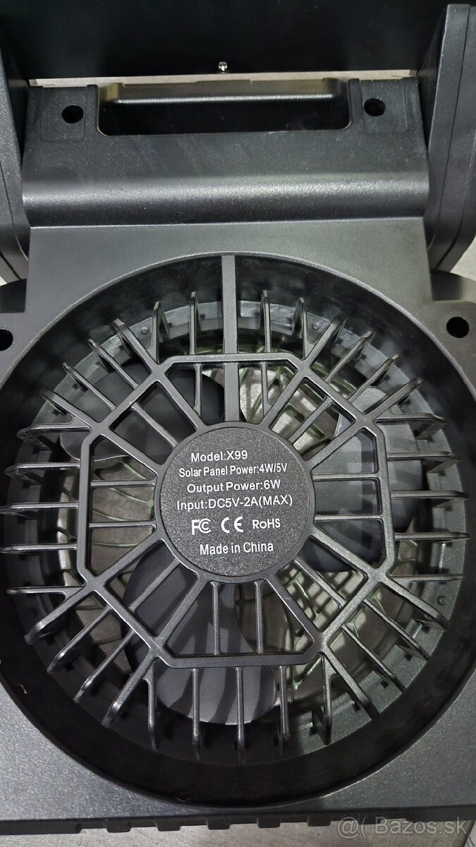 SOLÁRNY VENTILÁTOR PRENOSNÝ S LED - 6