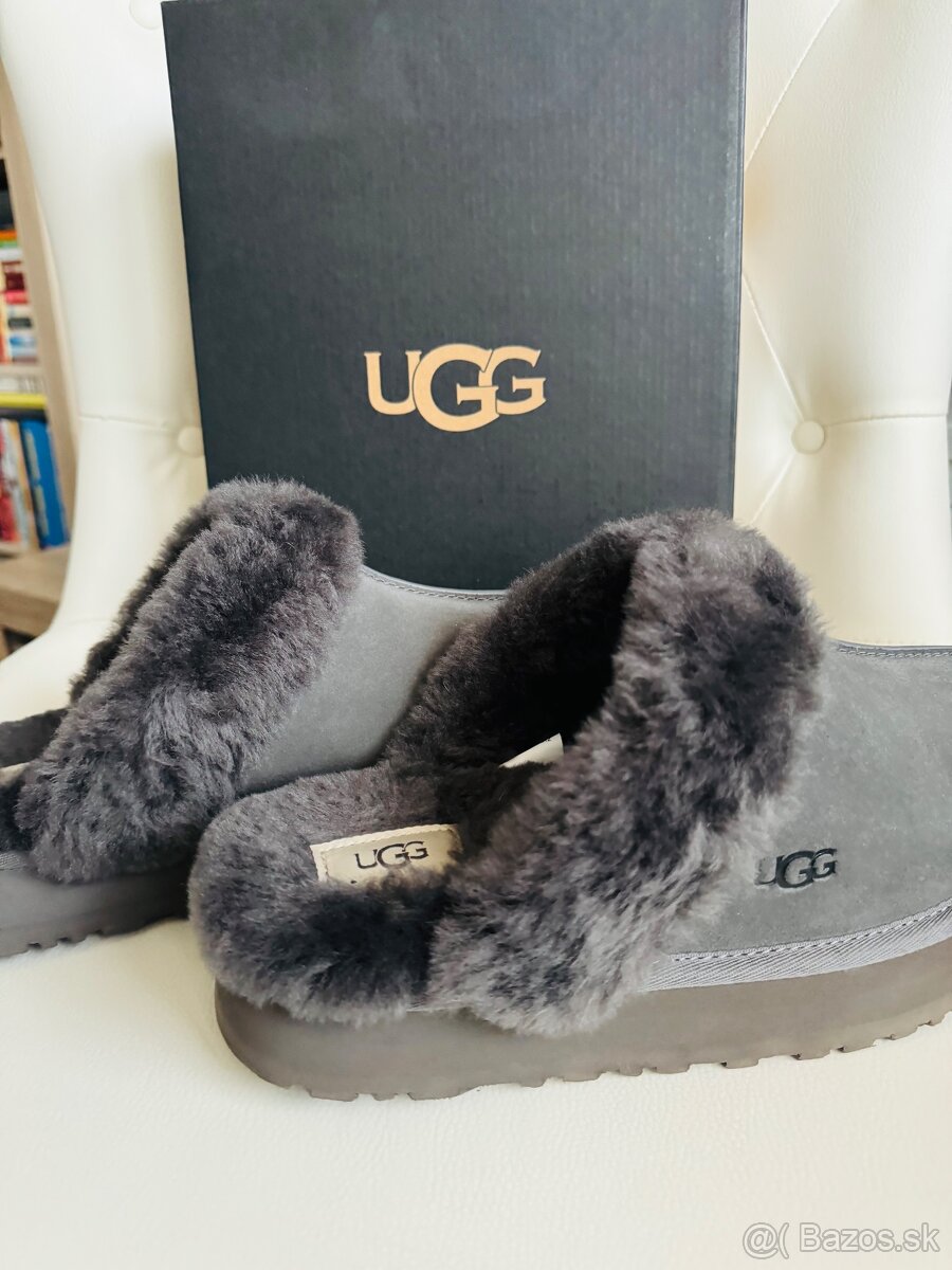 Papuce /slapky cizmy UGG s kozusinou na platforme - 6