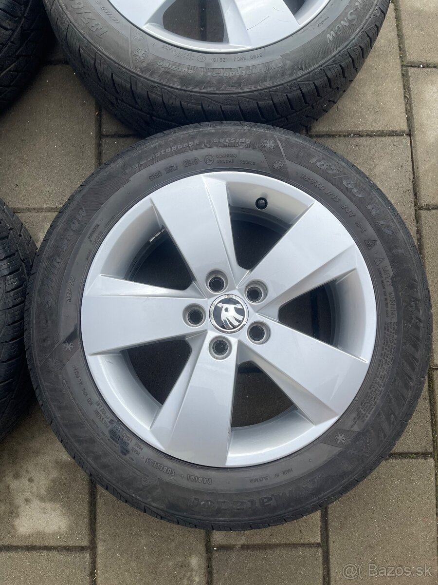 Alu disky 5x100 r15" Škoda Fabia,Kamiq,Scala - 6