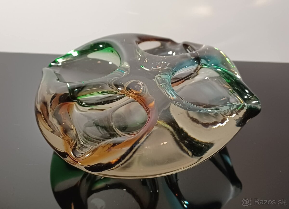 Nádherná miska / popolník/z hutného skla zaujímavý kúsok - 6