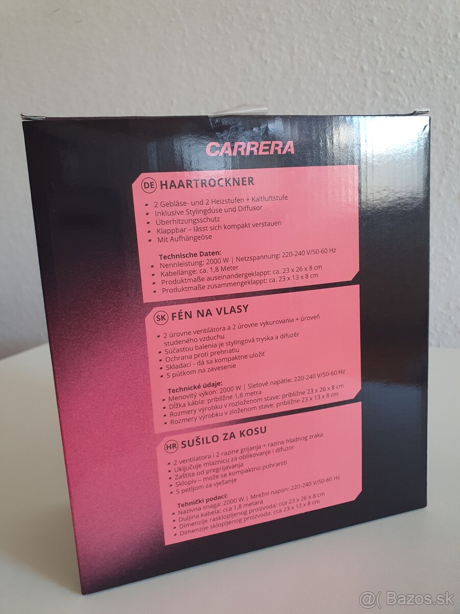 Fén na vlasy zn. CARRERA - 6