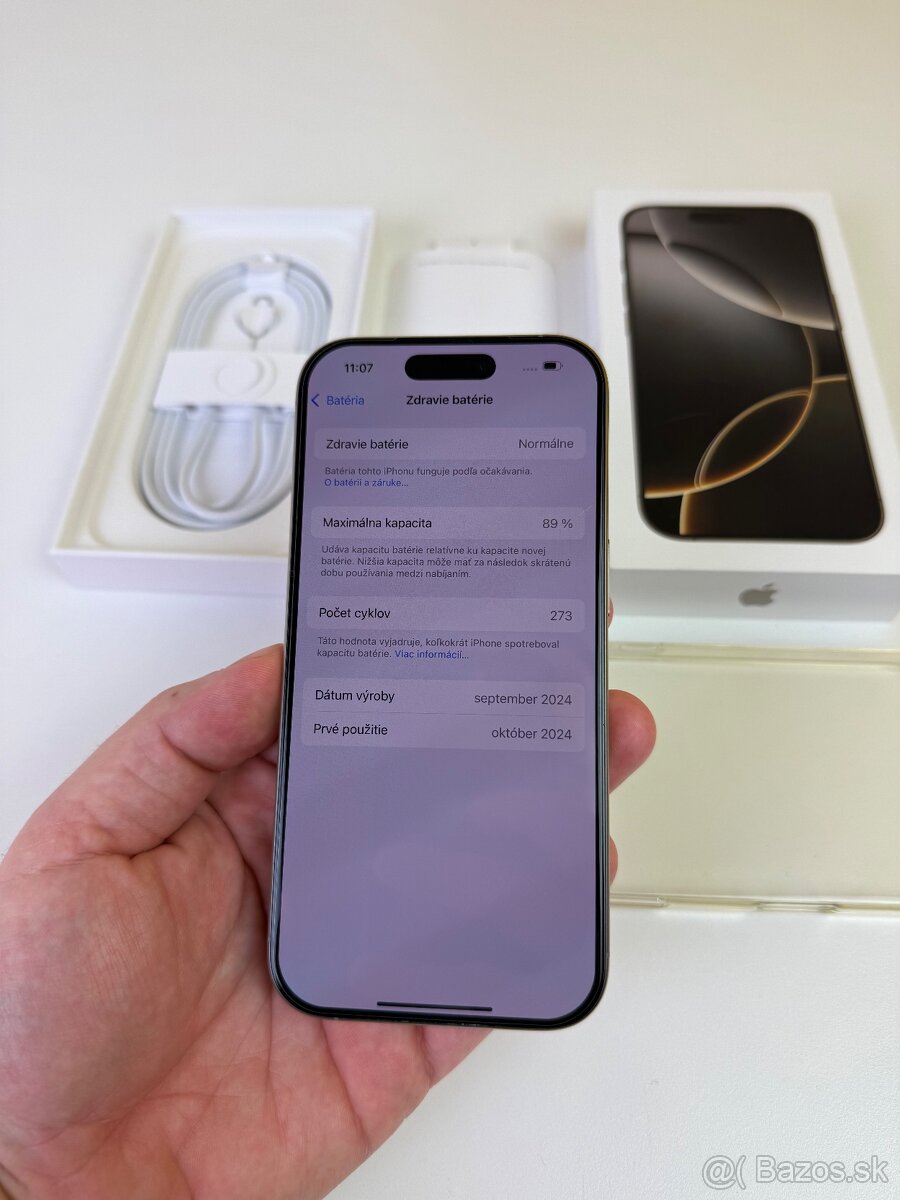 Predam vymenim Iphone 16 Pro 256GB Natural Titanium - 6