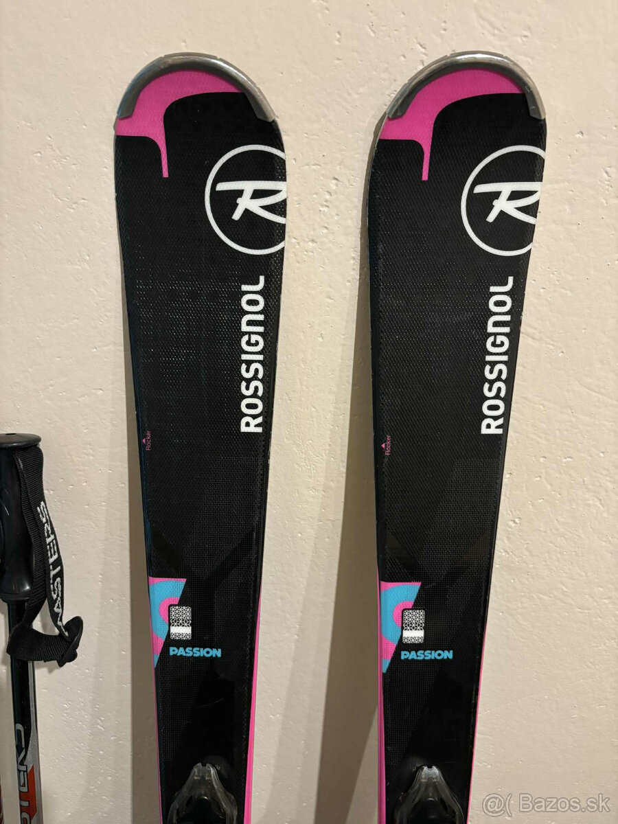Lyže Rossignol + lyžiarky Salamon + palice - 6