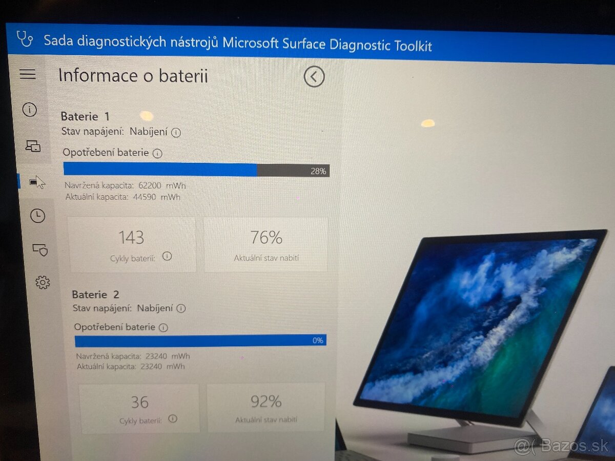 Surface BOOK 2 - 15palců, 16GB, 1TB, GTX1060, tablet, - 6