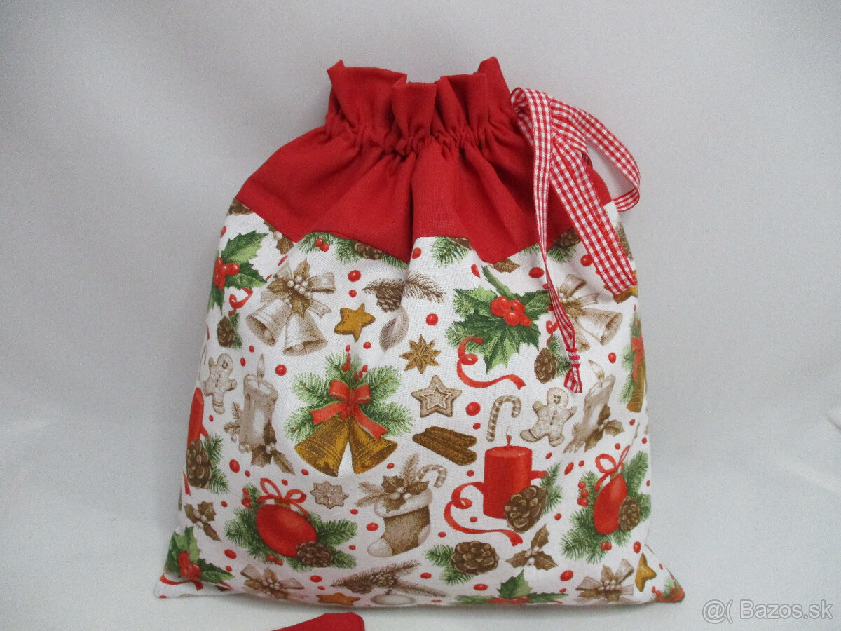 Vianočná obliečka a vrecko v rovnakom dekore - 6