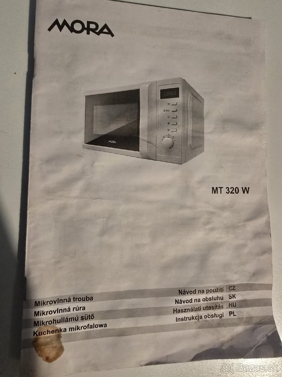 Mikrovlnka (mikrovlnná rúra) mora mt 320 w - 6