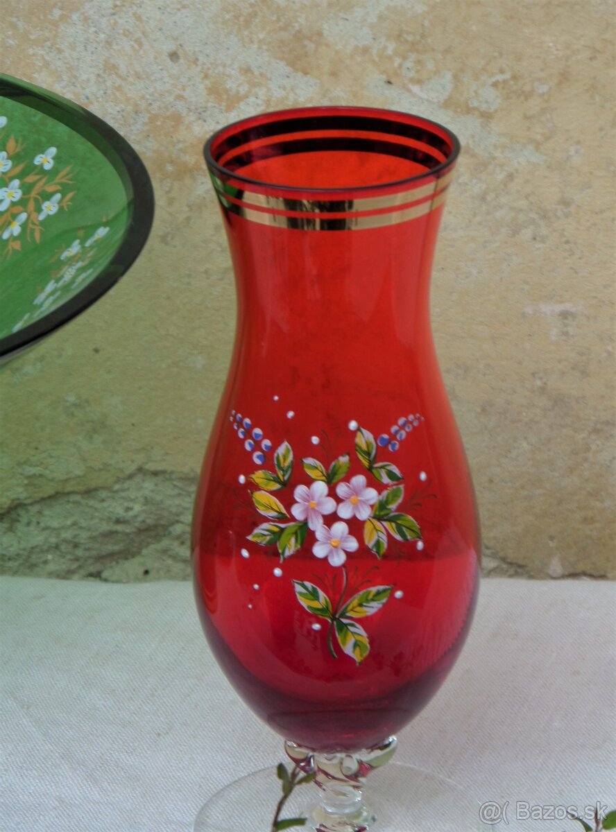 Misa, vázy, košík zn.Bohémia - 6