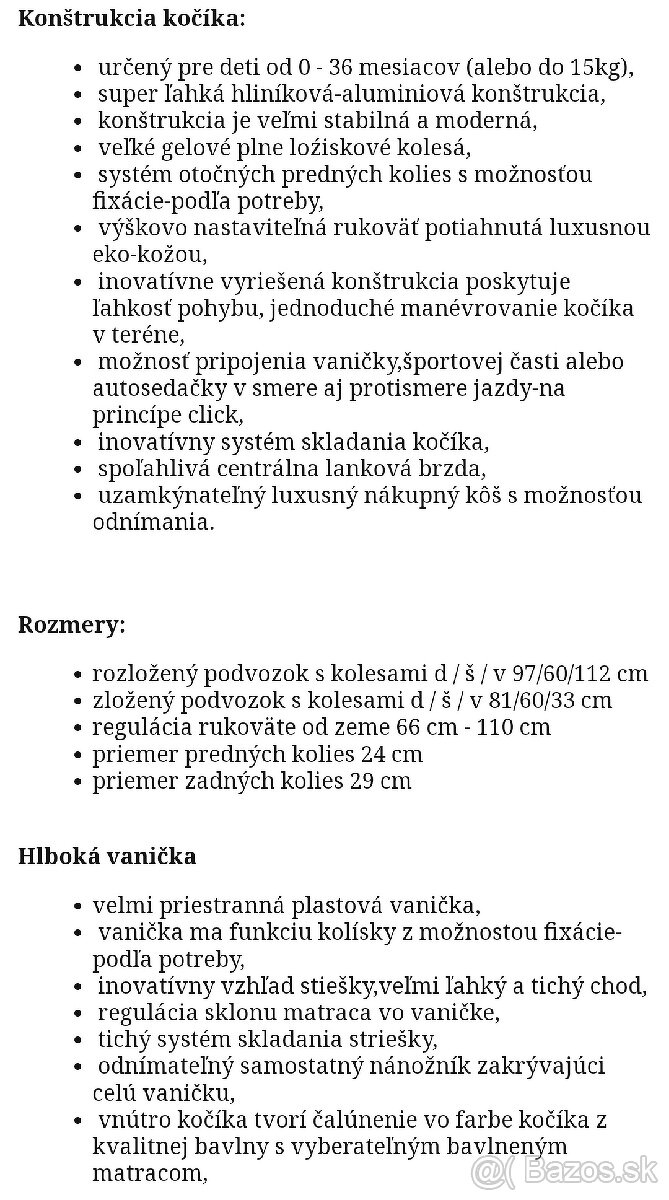 Kočík pre dievčatko, 3-kombinácia - 6