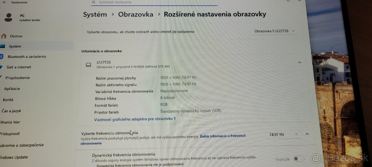 Predám nové LCD SAMSUNG 27" / FullHD / IPS / 75Hz - 6