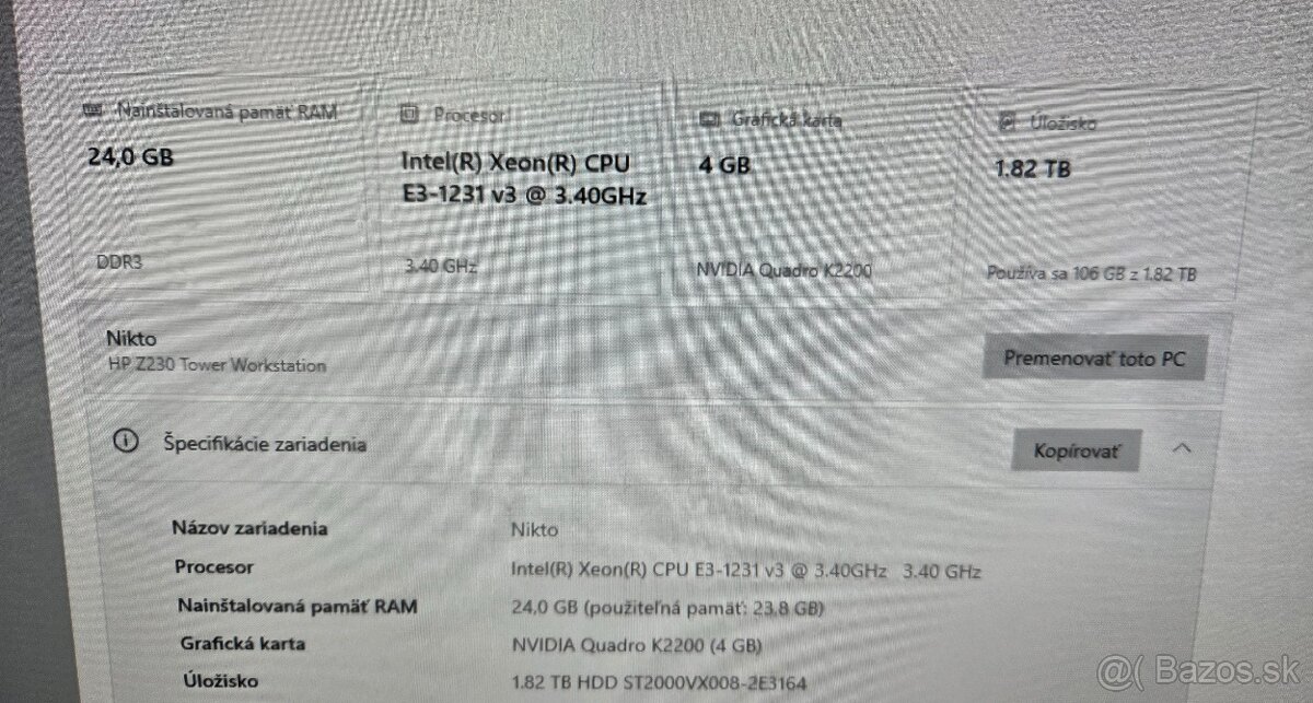 Hp Z 230 intel xeon - 6
