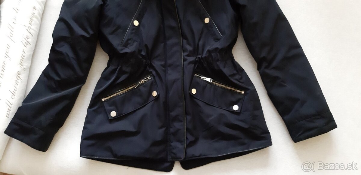 Tmavomodrá bunda Zara XS - 6
