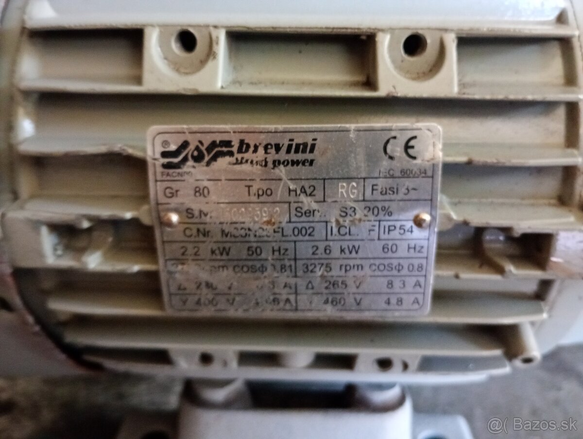 Predám trojfázový elektromotor 2.2kw. - 6