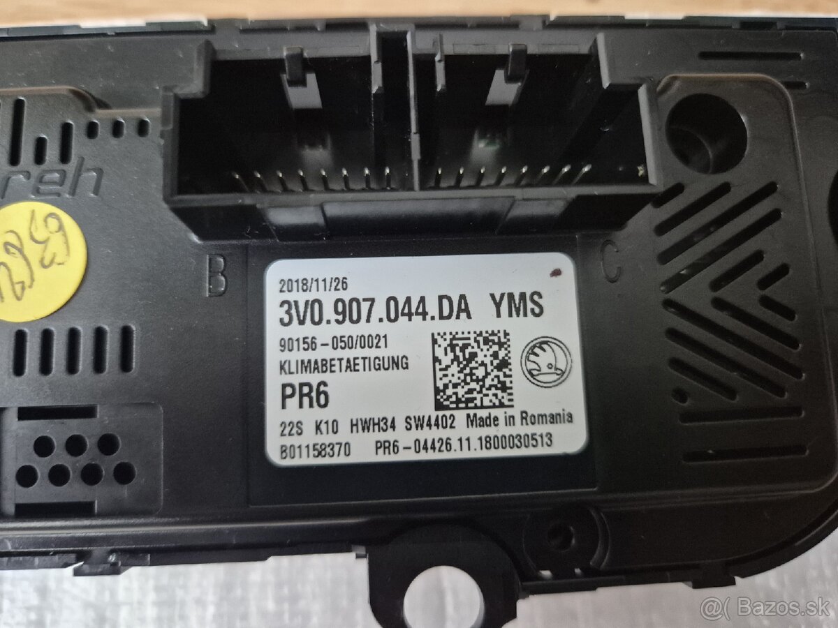 SKODA PANEL KLIMATIZACE, KURENIA, CLIMATRONIC - 6