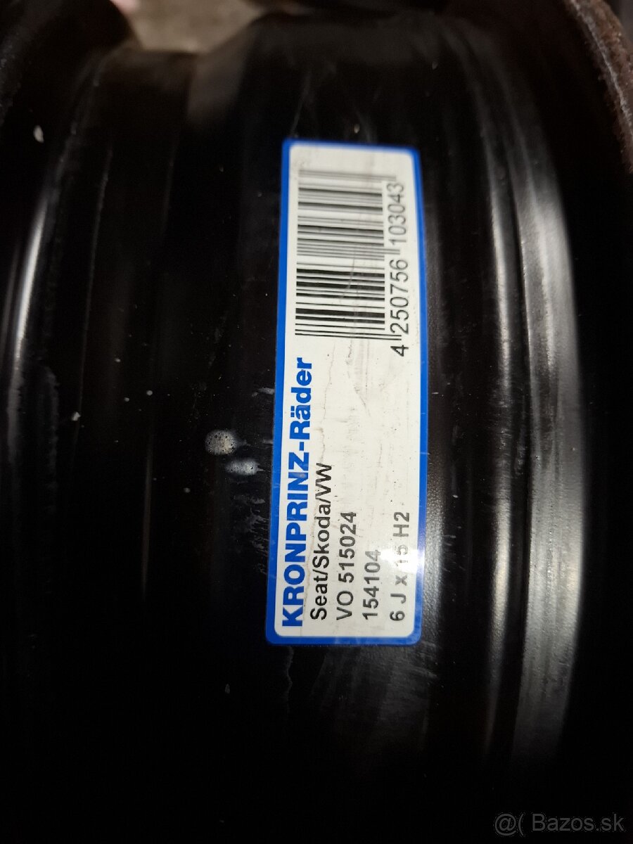 Plechové disky 5x112 R15 - 6