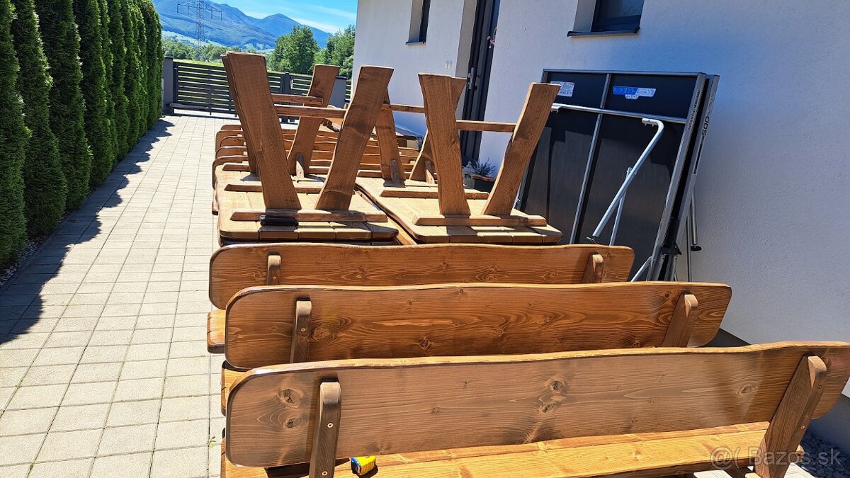Predám záhradné sedenie z masívneho dreva - 6