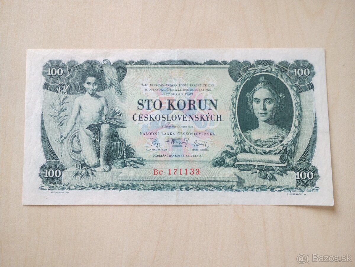 predám bankovky 1. čsr, neperforované - 6