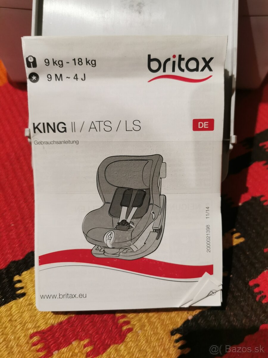 PREDÁM AUTOSEDAČKU BRITAX ROMER KING II - 6