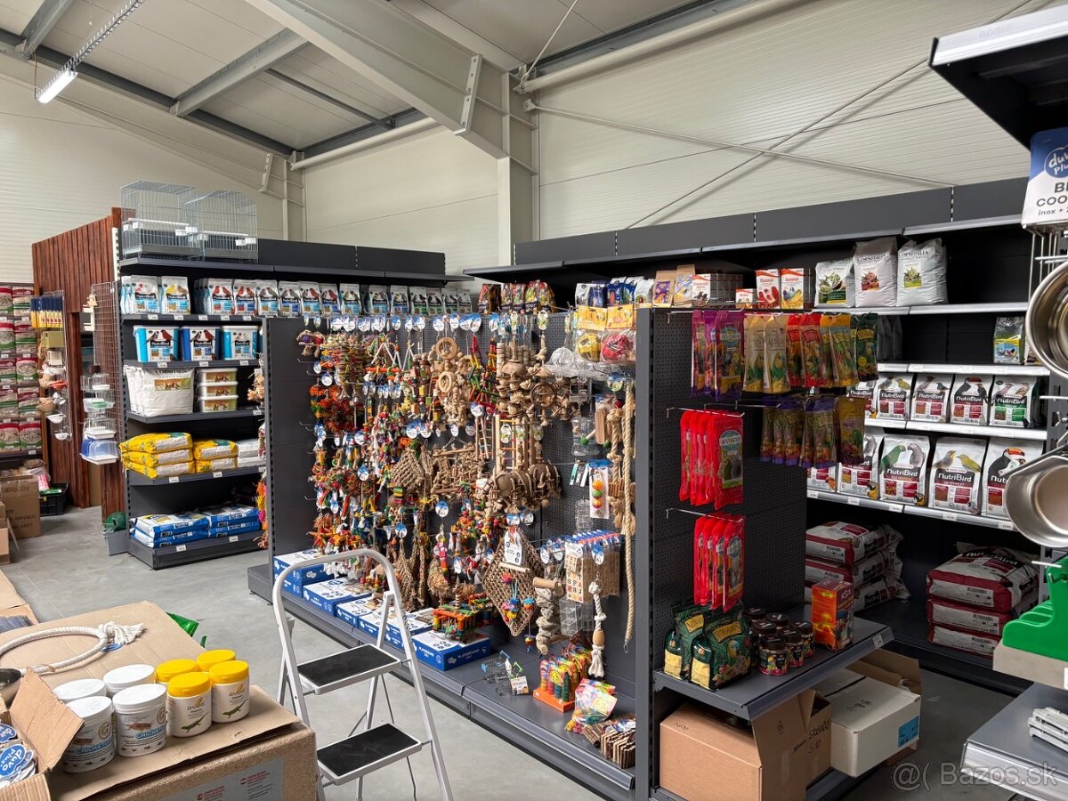 Obchodné regály - biela a antracit - 6