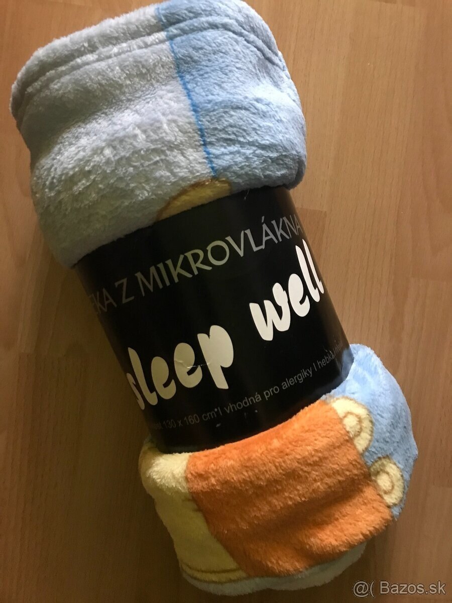 DETSKÁ DEKA slabomodrá 130 x 160cm + darček - 6