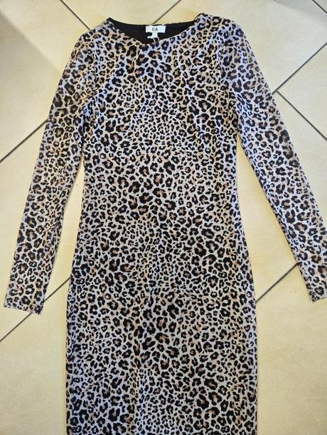 Šaty s leopardim vzorom S - 6