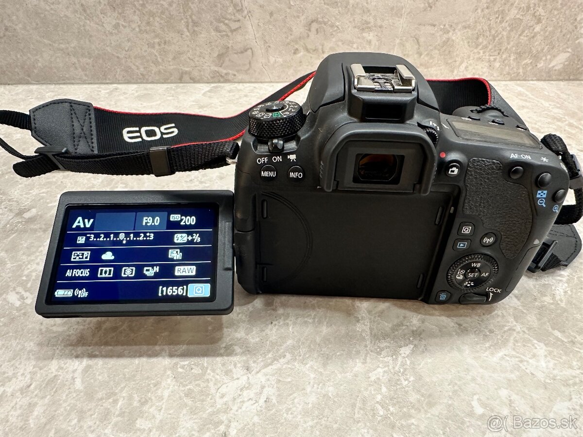 Canon EOS 77D + objektív 18-55mm + Godox blesk + príslušenst - 6