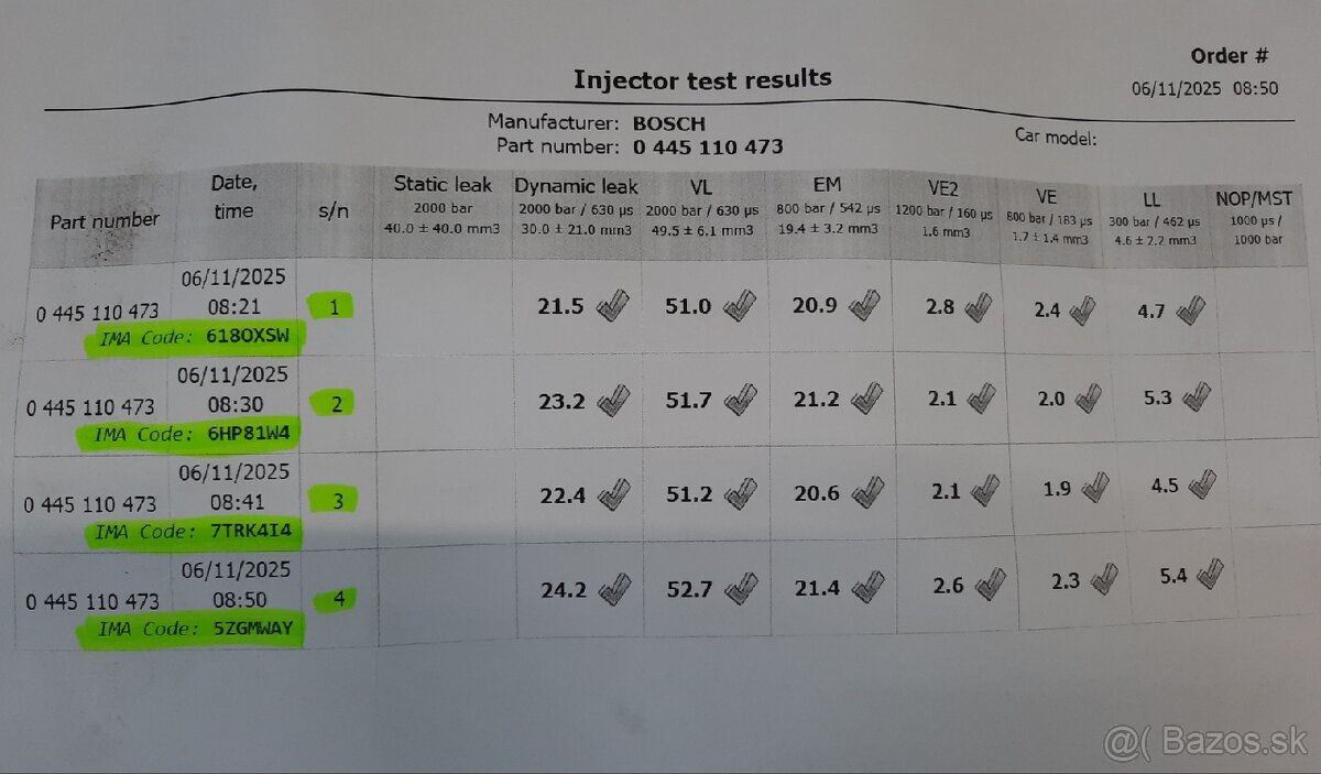 vstrekovače 04L130277AD s protokolom TOP stav - 6