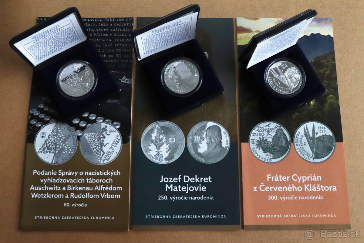 PREDAJ - PROOF strieborné zberateľské euro mince - 6