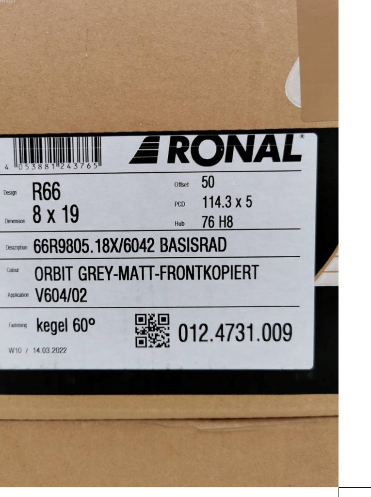 Kia Sportage, Ceed Ronal alu disky R19 5x114,3 8J ET50 1223 - 6