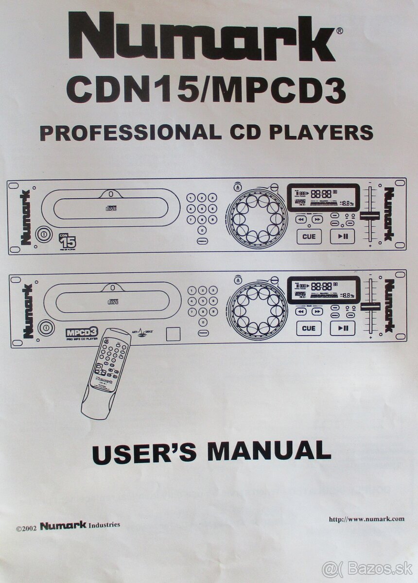 NUMARK CDN15/MPCD3 PROF.CD PLAYERS - 6
