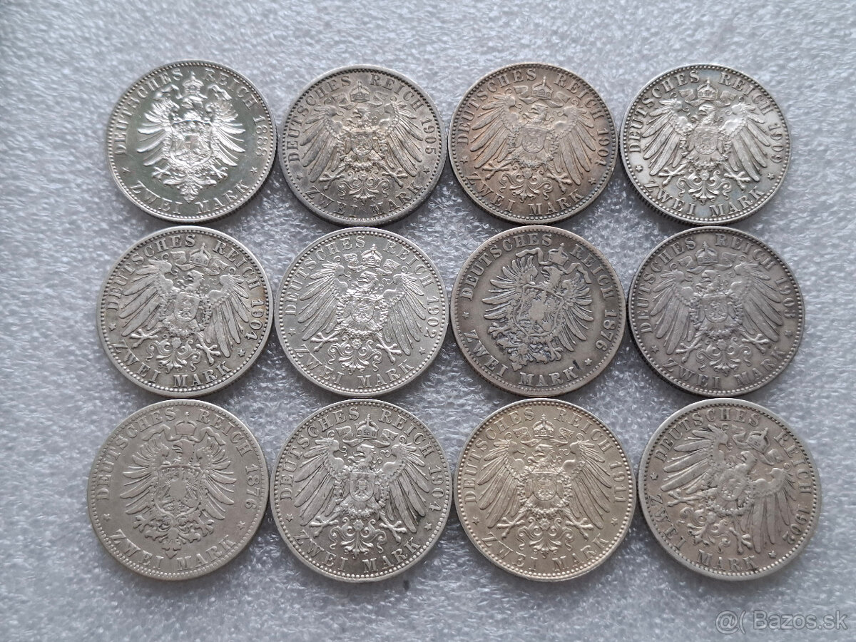 Mince Nemecko - Cisarstvo 2-3-5 Marky - 6