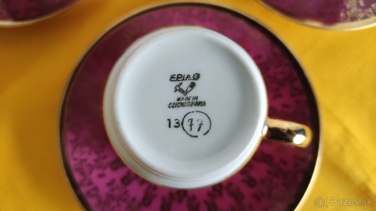 Kávová súprava, šálky Moritz Zdekauer Czechoslovakia - 6