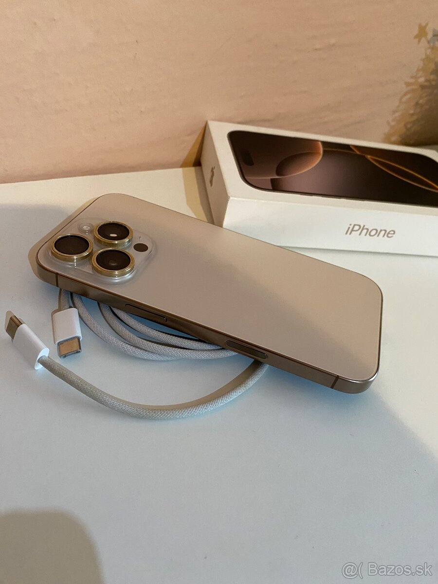Apple Iphone 16 PRO Desert Titanium 100% batéria——0911480104 - 6