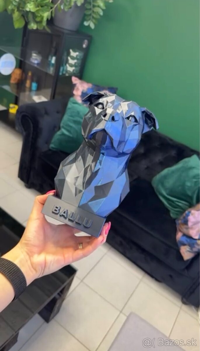 🐾 3D tlačená soška psa s menom - 6