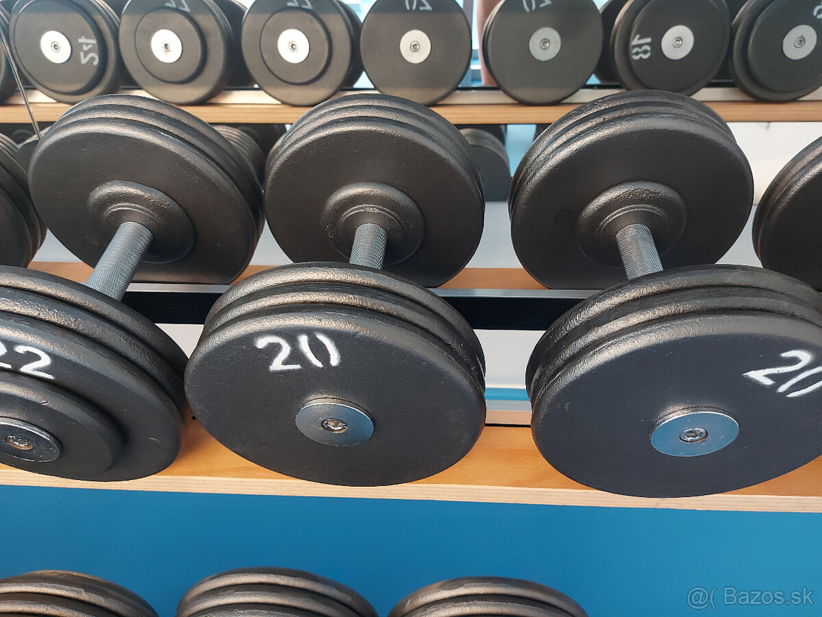 Profi pevné jednoruční činky 2 - 100kg NOVÉ - 6